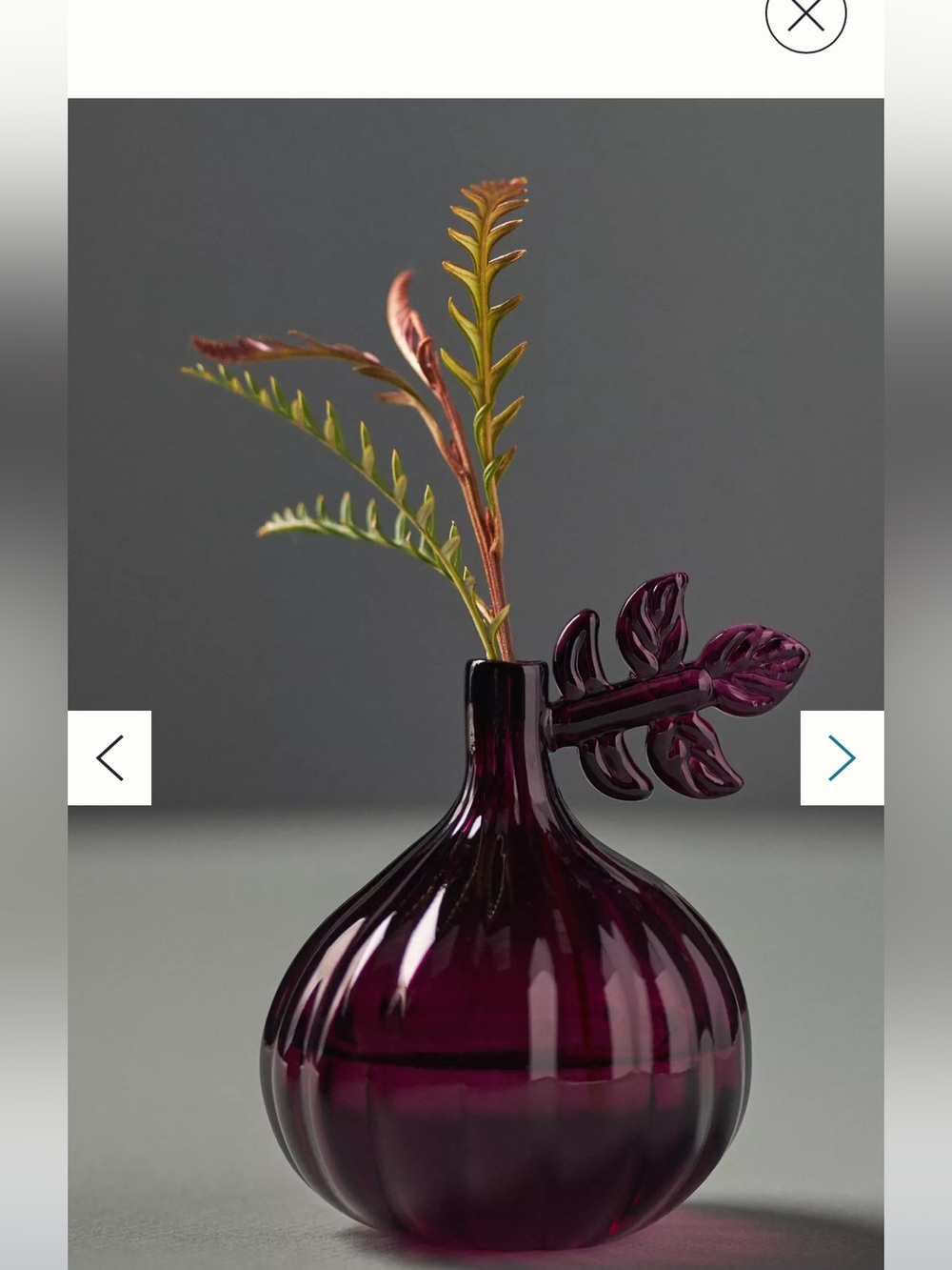Anthropologie - Harvest Glass Bud Vase